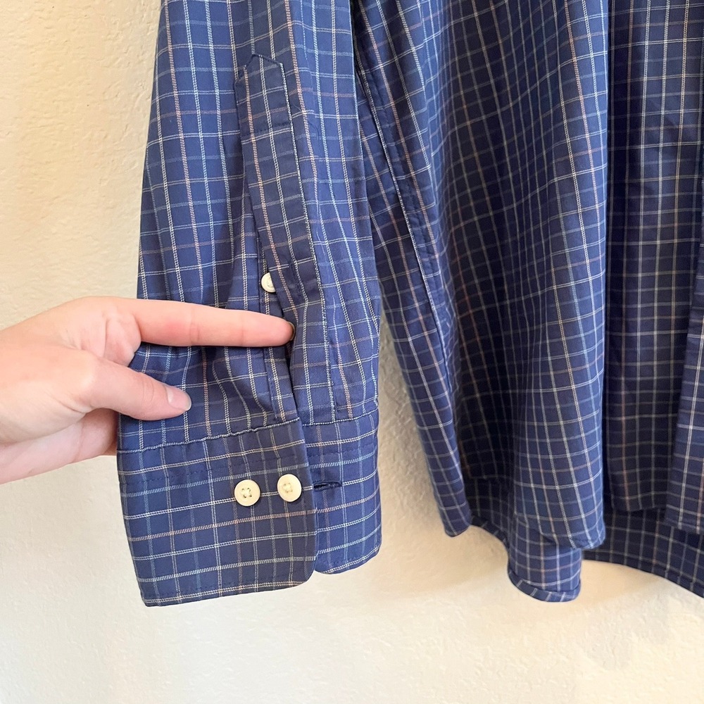 Peter Millar Crown Pattern Lite Grid Check Button… - image 3